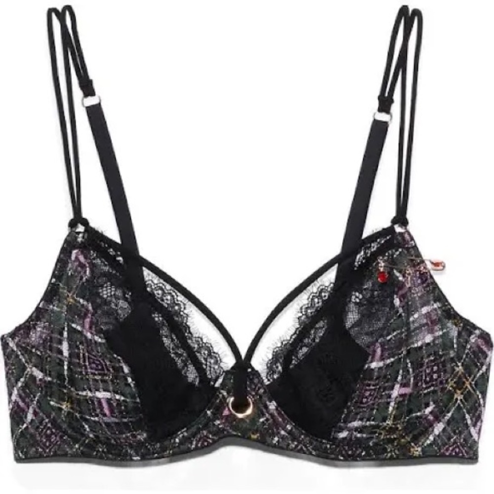 Savage X Fenty A Little Tart unlined plaid bra. NWT!! Size  42DDD.